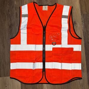 Reflective Safety Vest Orange Medium